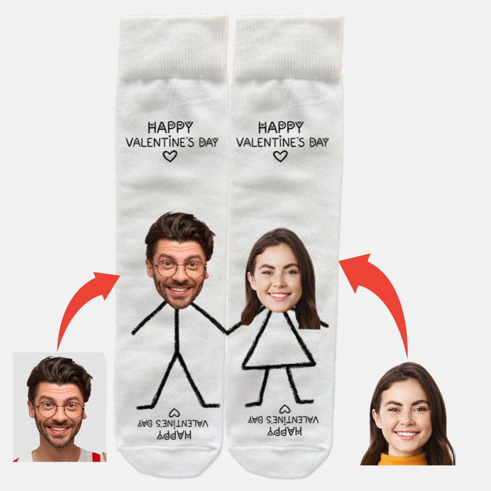 Sevgililer Çorap El Ele Çizgi