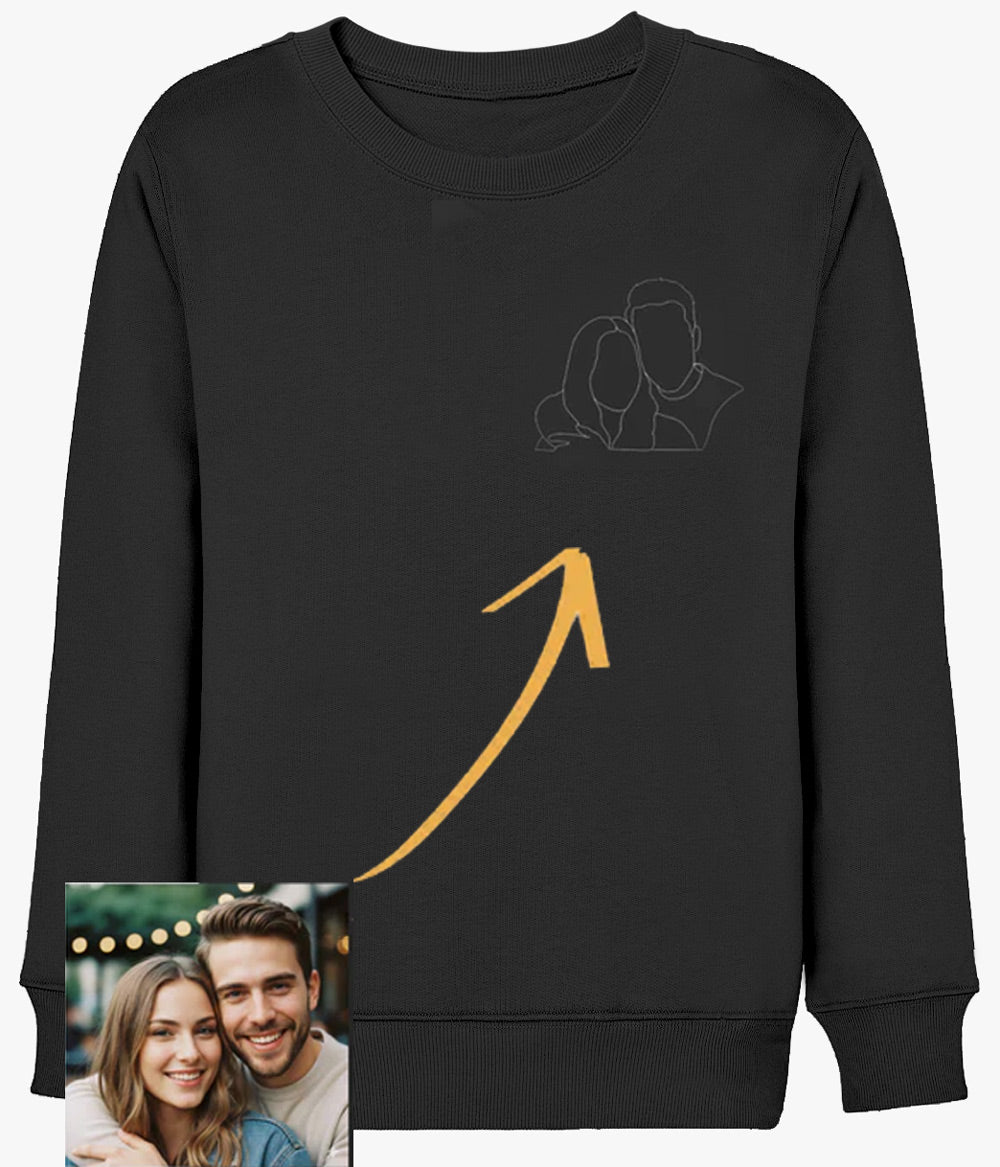 Çizgisel Tasarımlı Sweatshirt