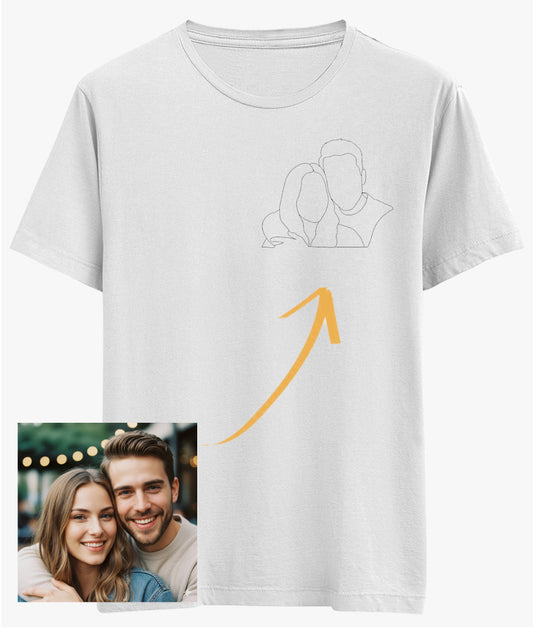 Çizgisel Tasarımlı Tişört