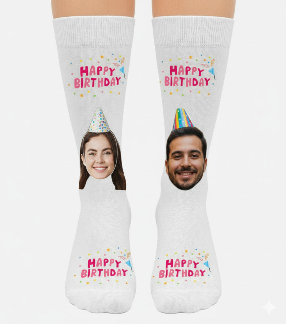 Happy Birthday Çorap Tasarla TOPUKSUZ