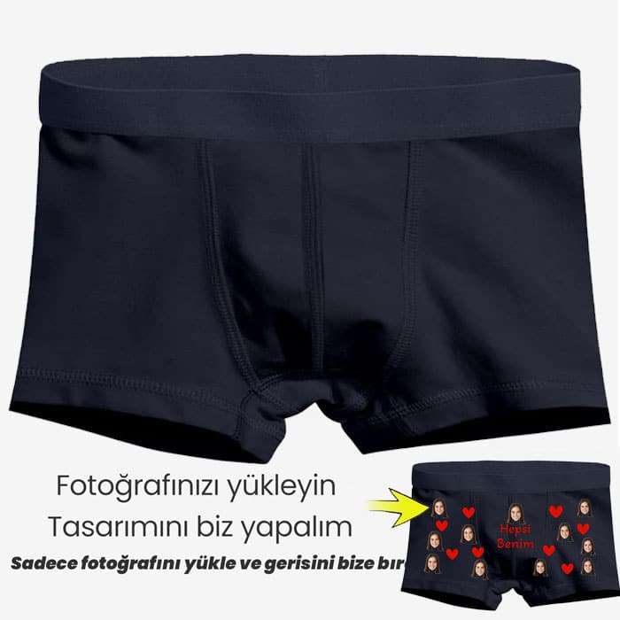 Boxer Tasarlama Sen Fotoğrafını Ekle Biz Tasarlayalım Hepsi Benim