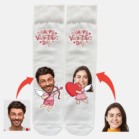 Sevgililer Çorap Ok ve Kalp TOPUKSUZ - Bikafa Tasarım
