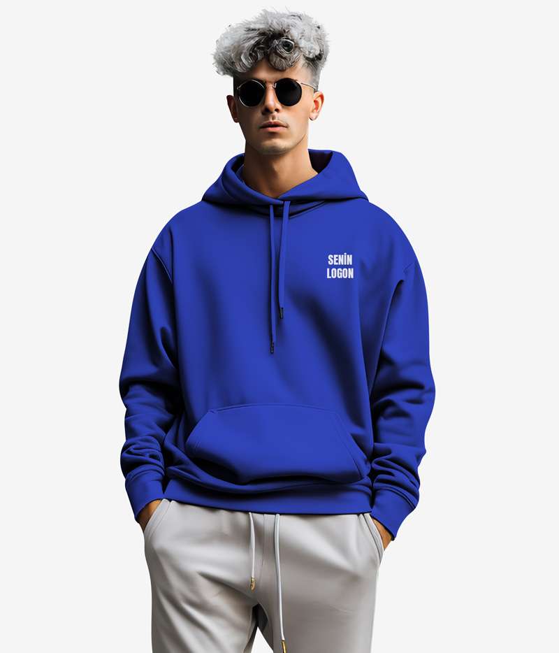 Oversize Sweatshirt Tasarla Kapuşonlu Kalın Kumaş Premium