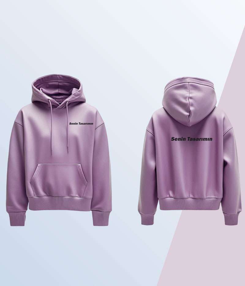 Oversize Sweatshirt Tasarla Kapuşonlu Kalın Kumaş Premium