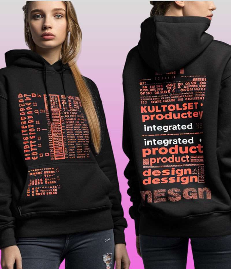Oversize Sweatshirt Tasarla Kapuşonlu Kalın Kumaş Premium