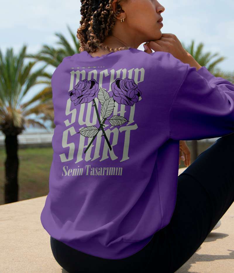 Oversize Sweatshirt Kapüşonsuz Model Premium Kalın Kumaş