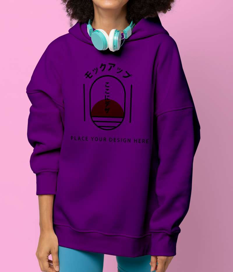 Oversize Sweatshirt Tasarla Kapuşonlu Kalın Kumaş Premium
