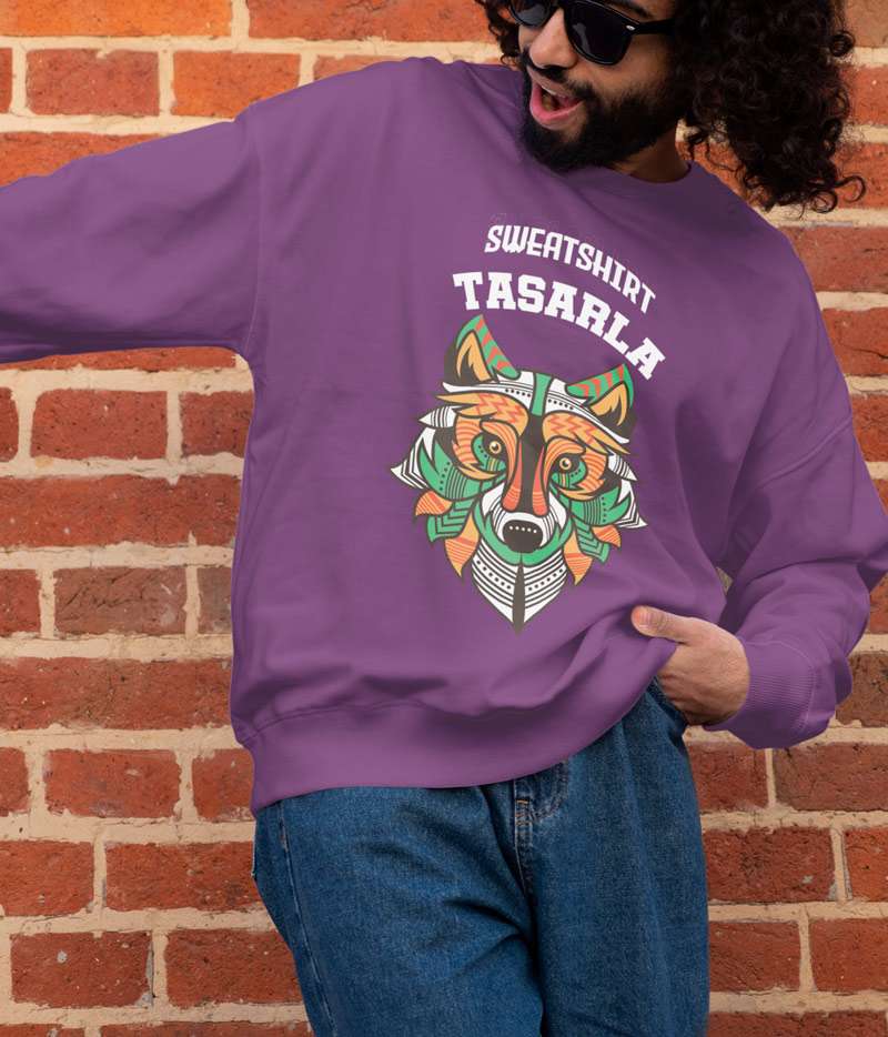 Oversize Sweatshirt Kapüşonsuz Model Premium Kalın Kumaş