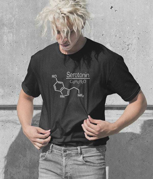 Uniseks Tasarım Tişört - Serotonin Mutluluğun Formülü
