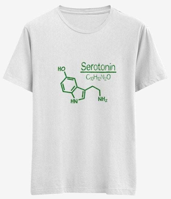 Uniseks Tasarım Tişört - Serotonin Mutluluğun Formülü