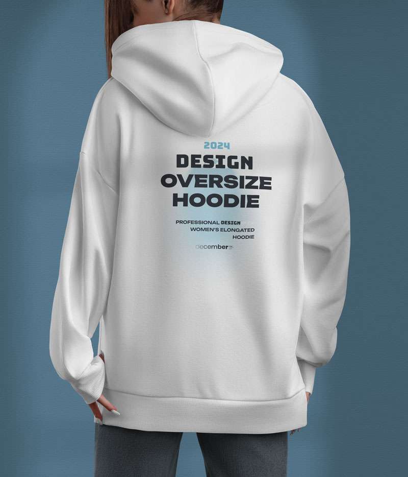 Oversize Sweatshirt Tasarla Kapuşonlu Kalın Kumaş Premium