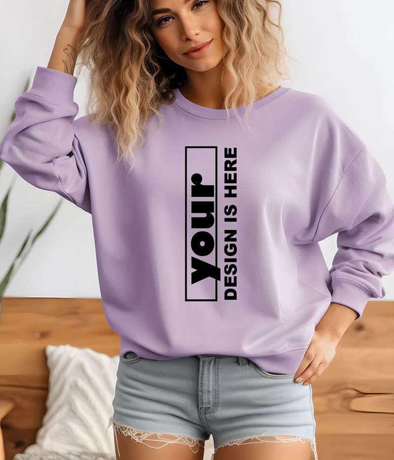 Oversize Sweatshirt Kapüşonsuz Model Premium Kalın Kumaş