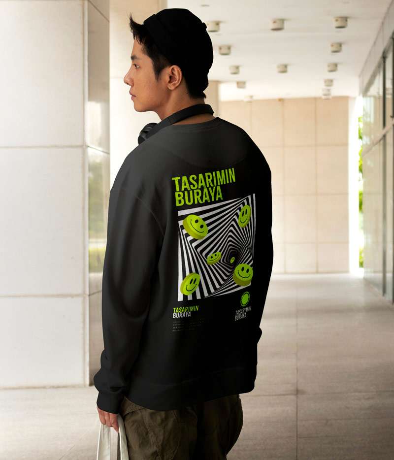 Oversize Sweatshirt Kapüşonsuz Model Premium Kalın Kumaş