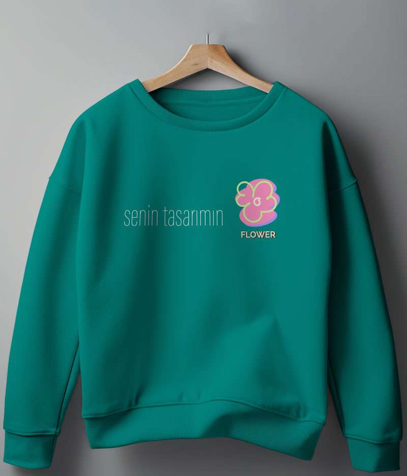 Oversize Sweatshirt Kapüşonsuz Model Premium Kalın Kumaş