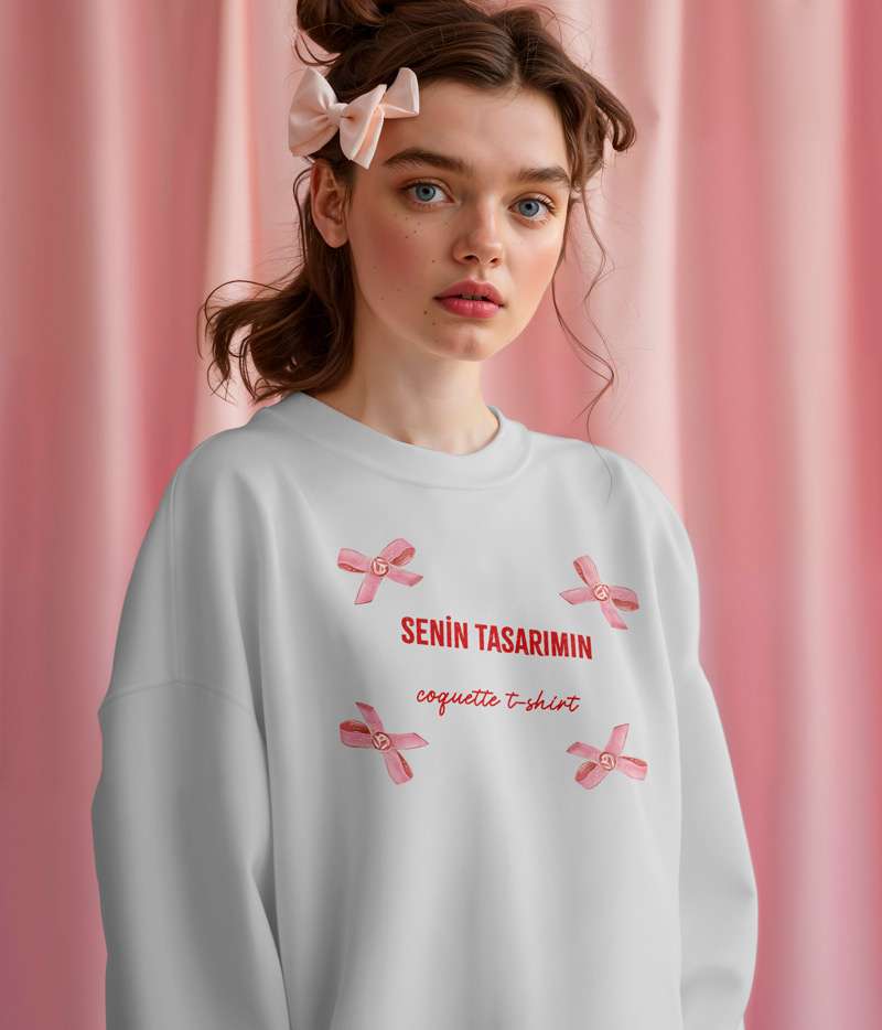 Oversize Sweatshirt Kapüşonsuz Model Premium Kalın Kumaş