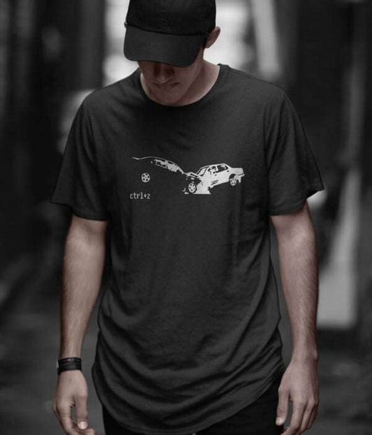 Tasarım Tişört CTRL+Z Yazılı Erkek Tişörtü