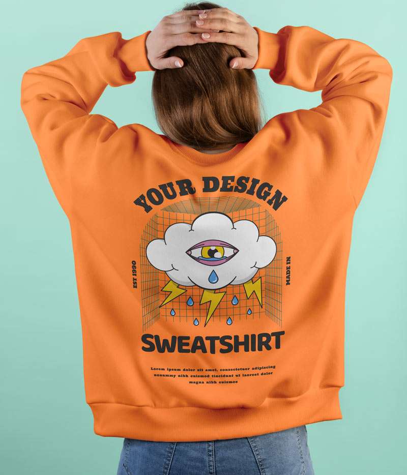 Oversize Sweatshirt Kapüşonsuz Model Premium Kalın Kumaş