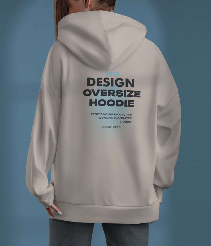 Oversize Sweatshirt Tasarla Kapuşonlu Kalın Kumaş Premium