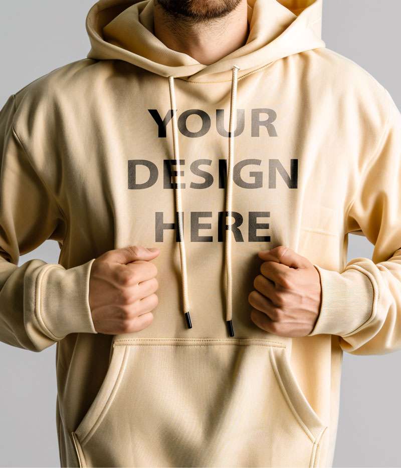 Oversize Sweatshirt Tasarla Kapuşonlu Kalın Kumaş Premium
