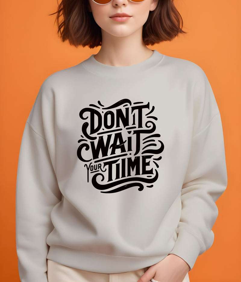 Oversize Sweatshirt Kapüşonsuz Model Premium Kalın Kumaş