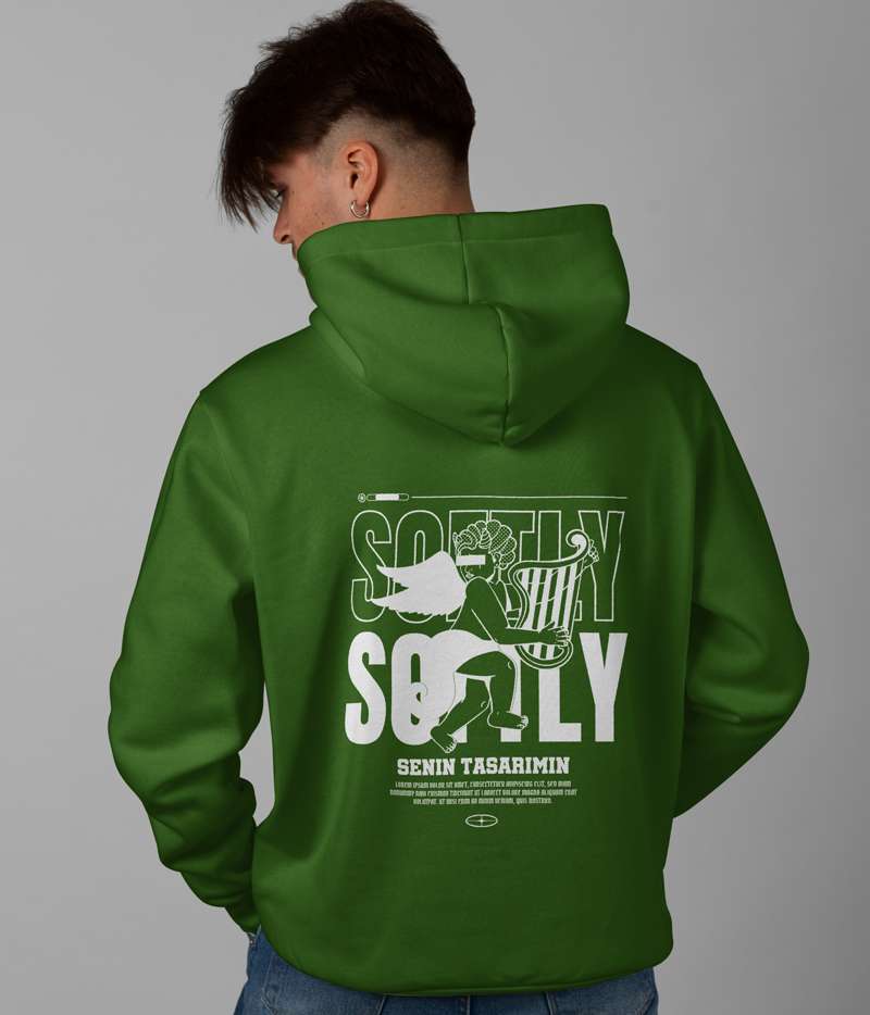 Oversize Sweatshirt Tasarla Kapuşonlu Kalın Kumaş Premium
