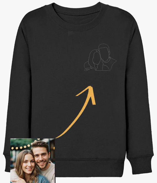 Çizgisel Tasarımlı Sweatshirt
