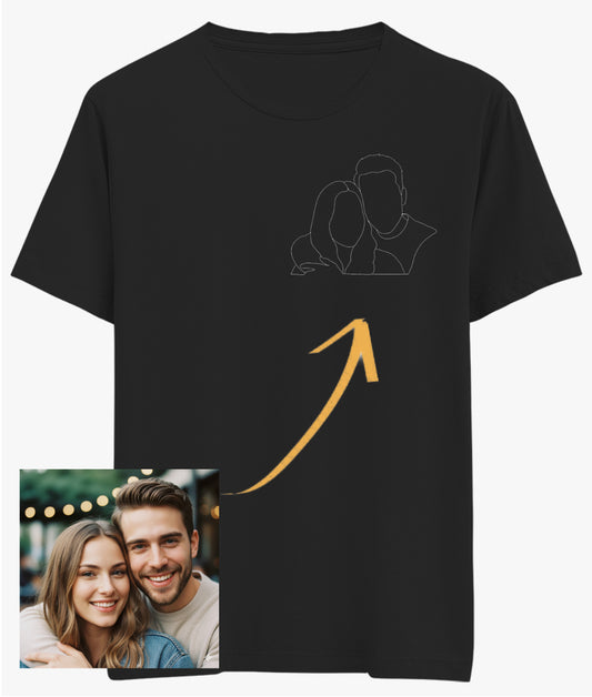 Çizgisel Tasarımlı Tişört