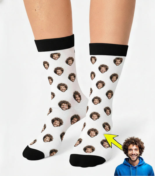 Yüz Baskılı Çorap Resim Yükle Biz Tasarlayalım TOPUKSUZ