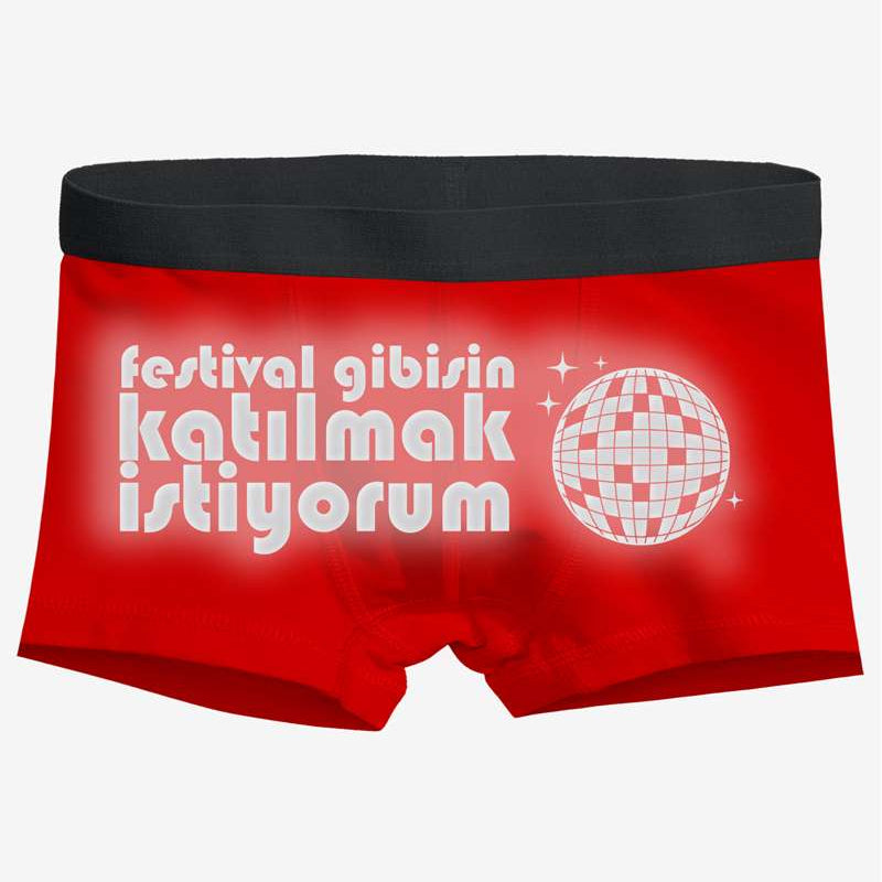 Erkek Boxer Reflektör Festival Gibisin