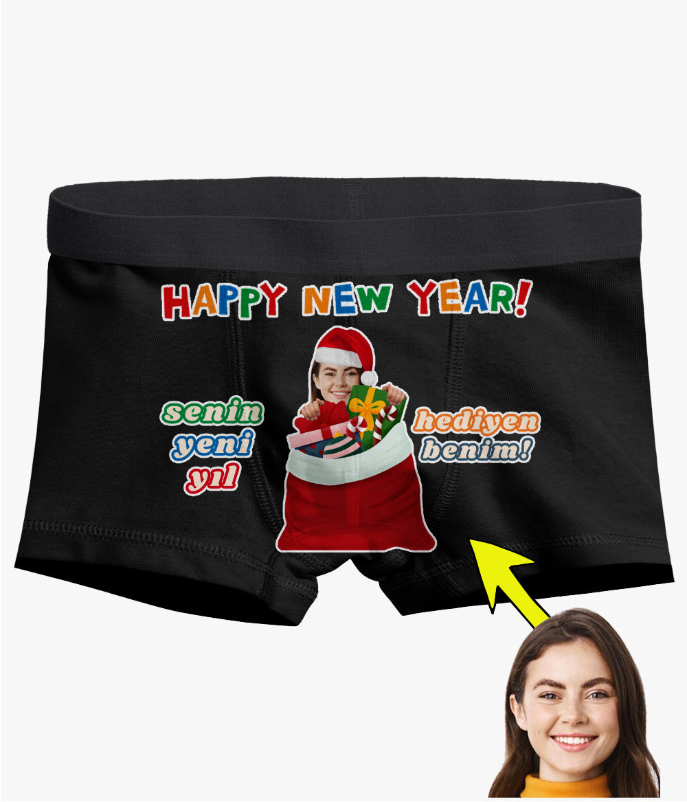 Yılbaşı Boxer Tasarlama Senin Yeni Yıl Hediyen Benim