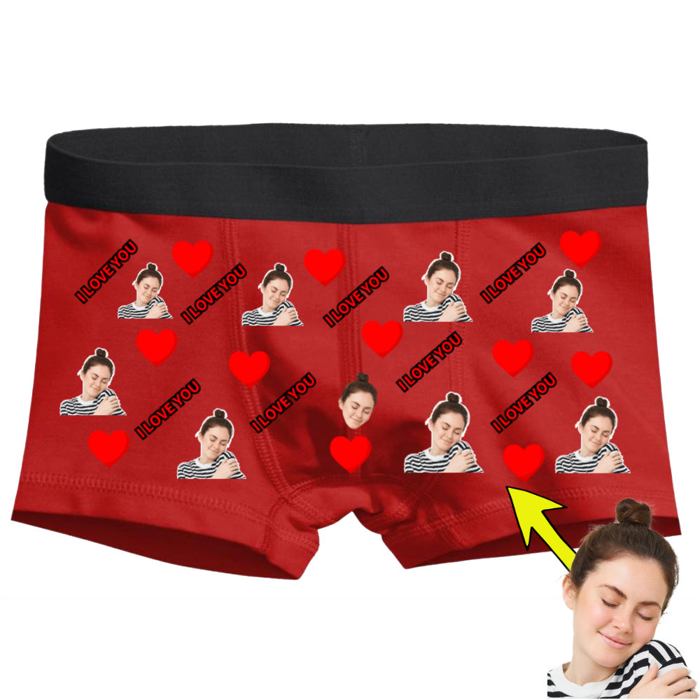 Boxer Tasarlama Sen Fotoğrafını Ekle Biz Tasarlayalım i Love You