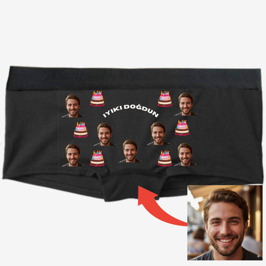 iyi ki doğdun temalı kadın boxer
