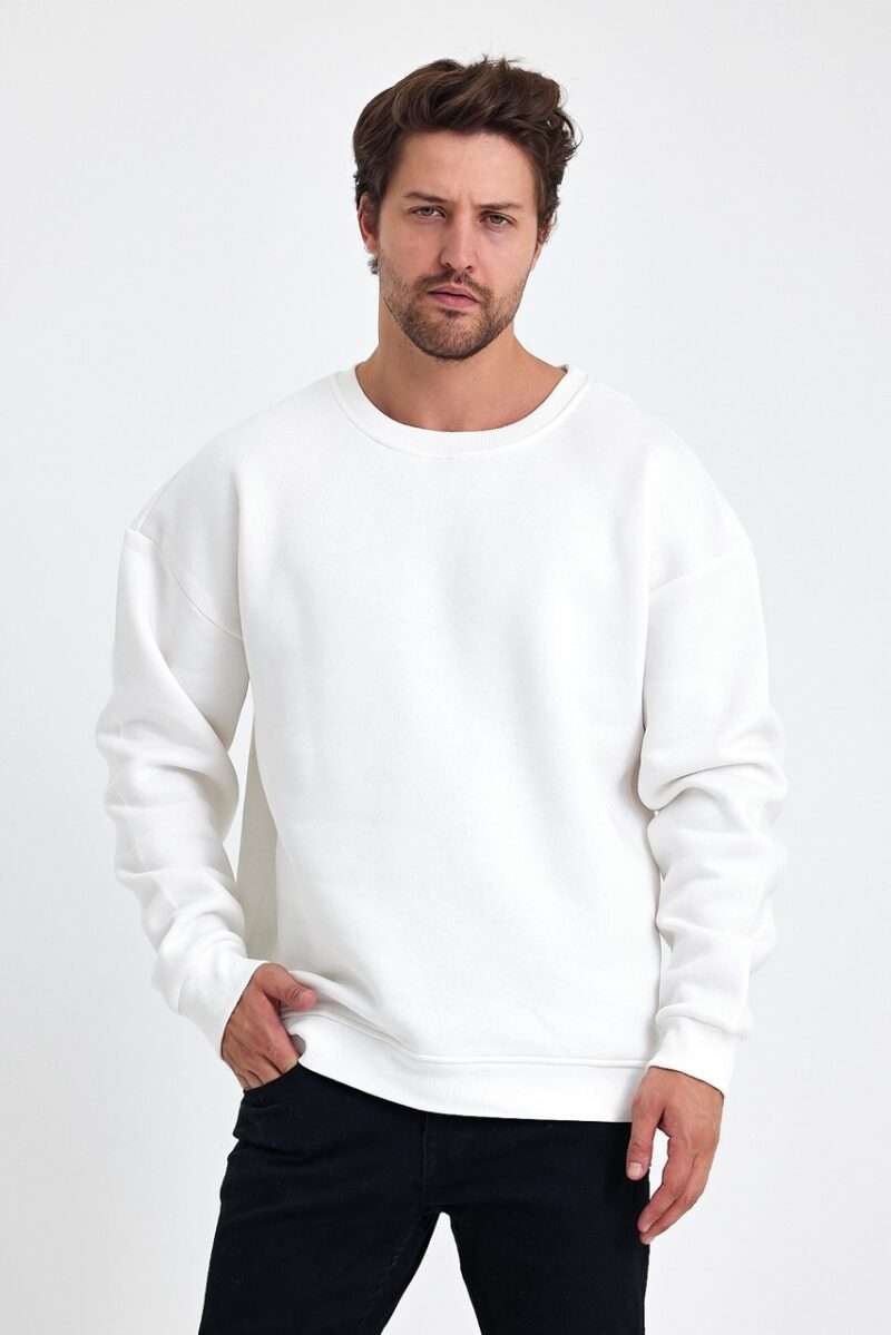 Kendin Tasarla Kapüşonsuz Oversize Sweatshirt Modeli