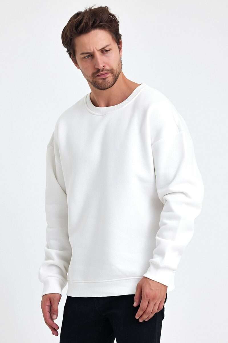 Kendin Tasarla Kapüşonsuz Oversize Sweatshirt Modeli