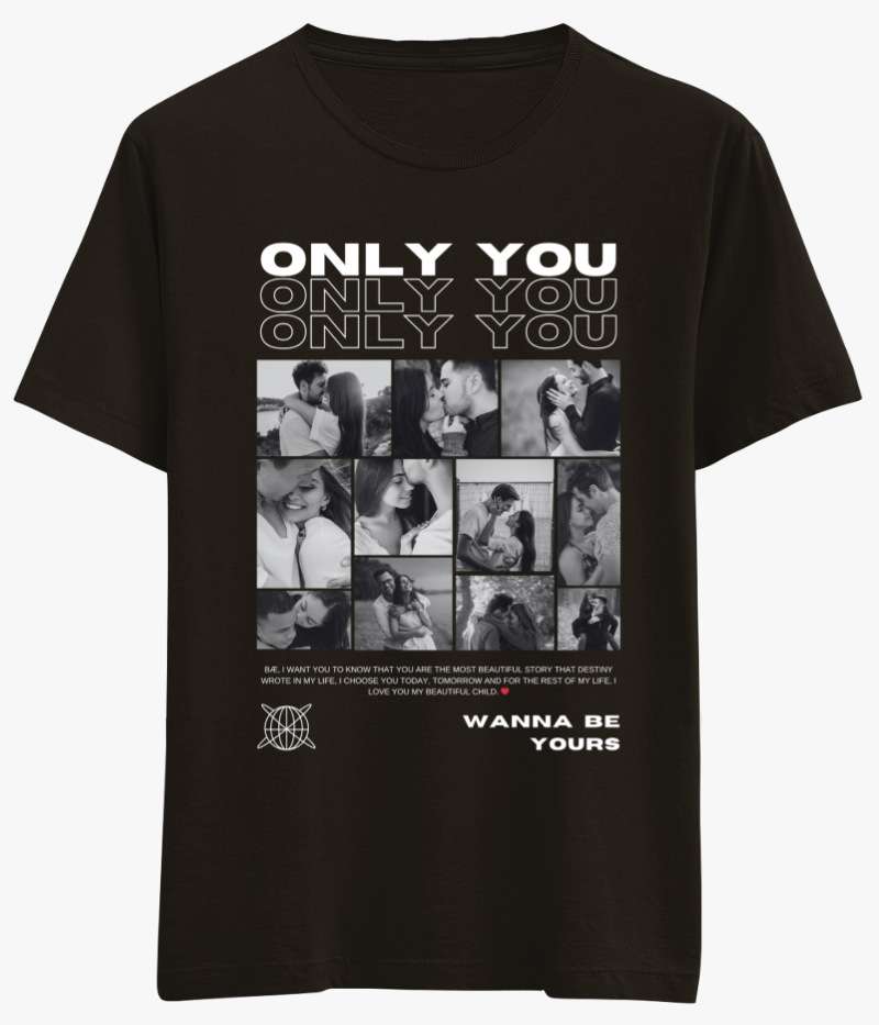 Sevgililere Özel Hatıra Tişörtü Only You