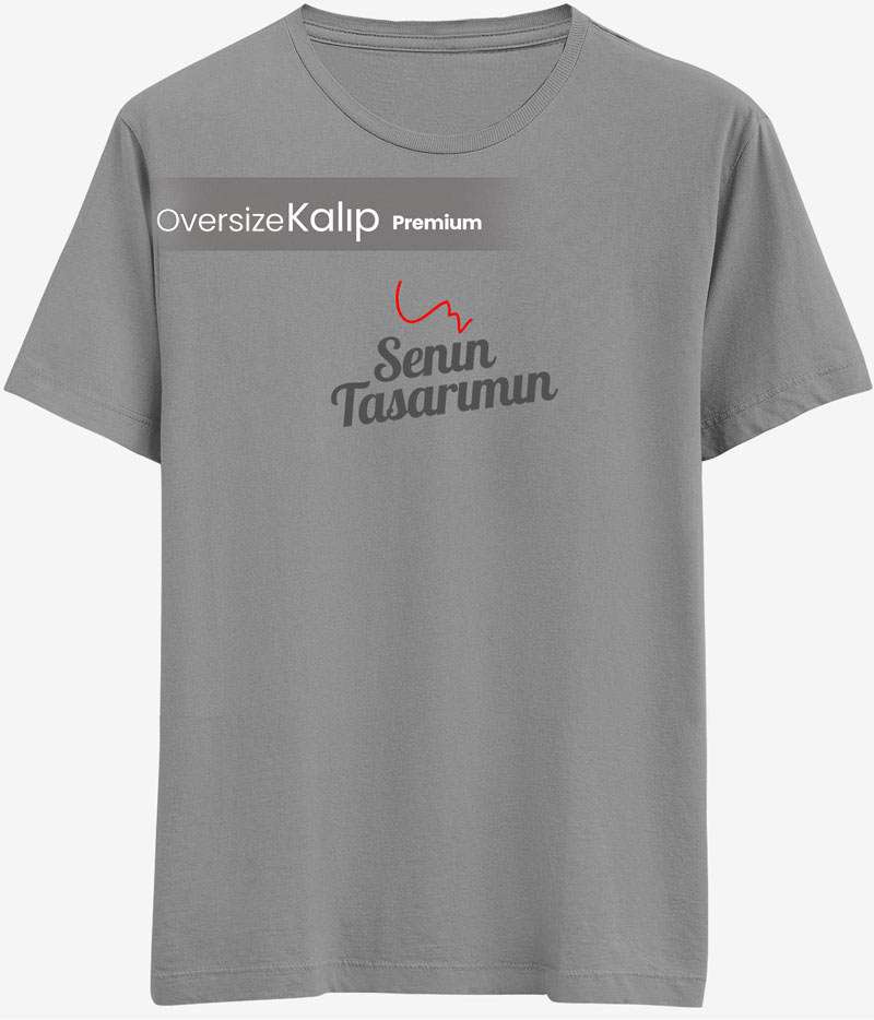 Oversize rahat kalıp kişiye özel baskı tişört