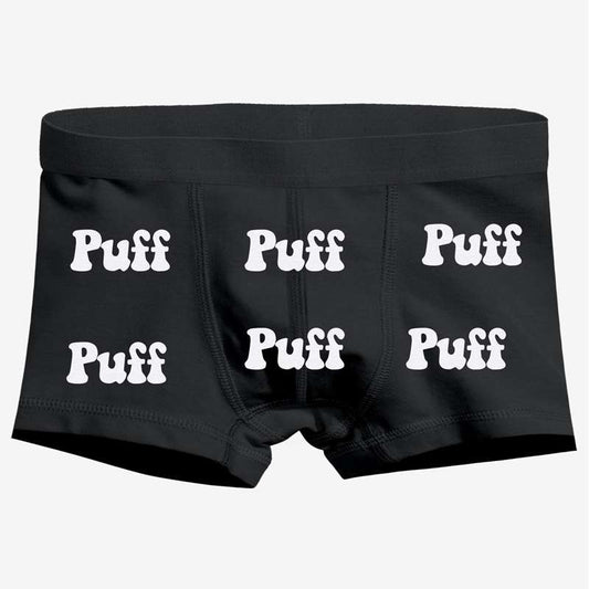 Erkek Boxer Puff Yazılı