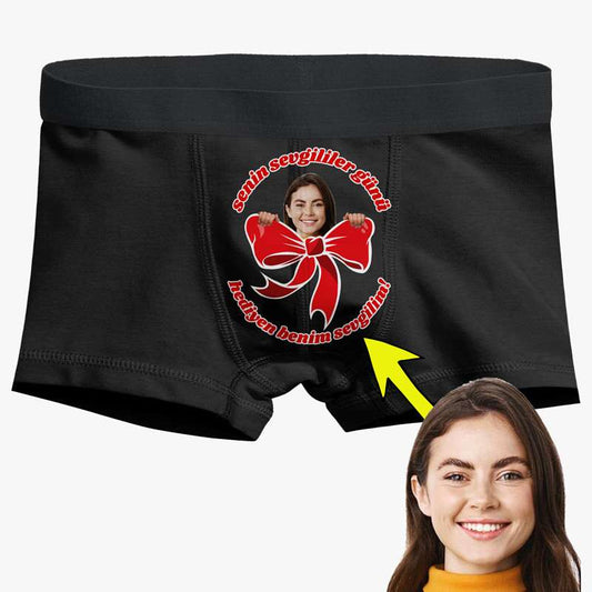 Boxer Tasarlama Sen Fotoğrafını Ekle Biz Tasarlayalım Fiyonklu
