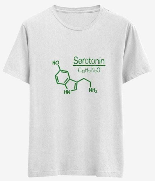 Uniseks Tasarım Tişört - Serotonin Mutluluğun Formülü