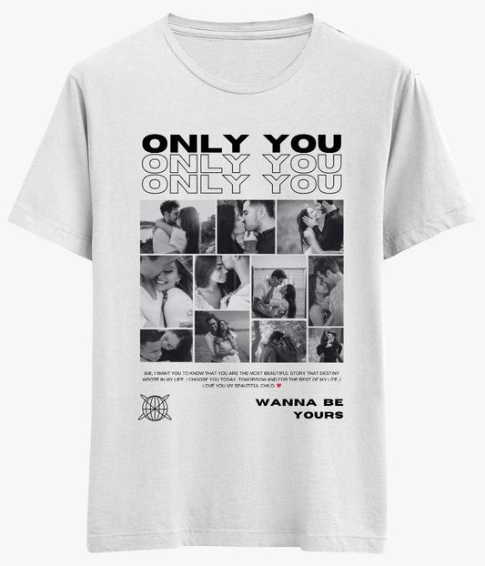 Sevgililere Özel Hatıra Tişörtü Only You