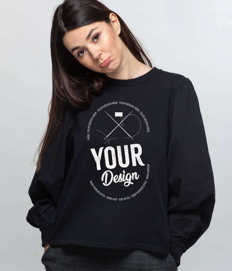 Kapüşonsuz Sweatshirt Tasarla Normal Kalıp
