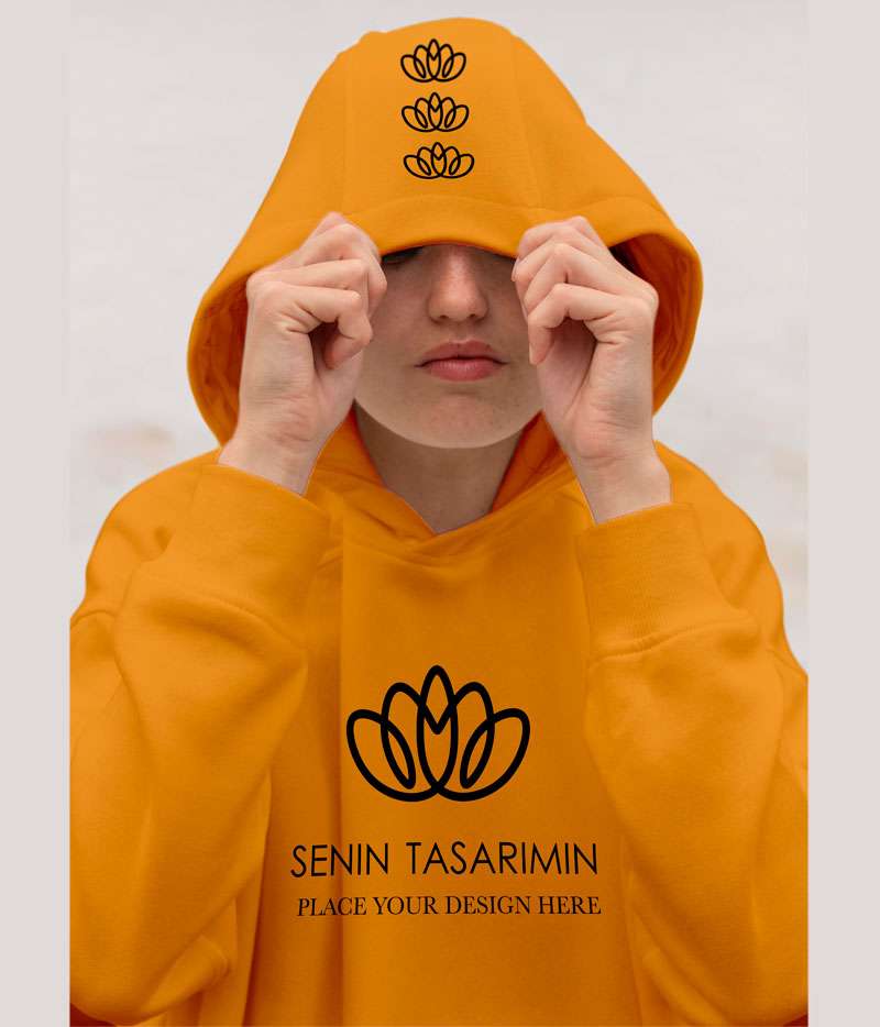 Sweatshirt Tasarla Fermuarlı Kapuşonlu Kalın Kumaş Premium