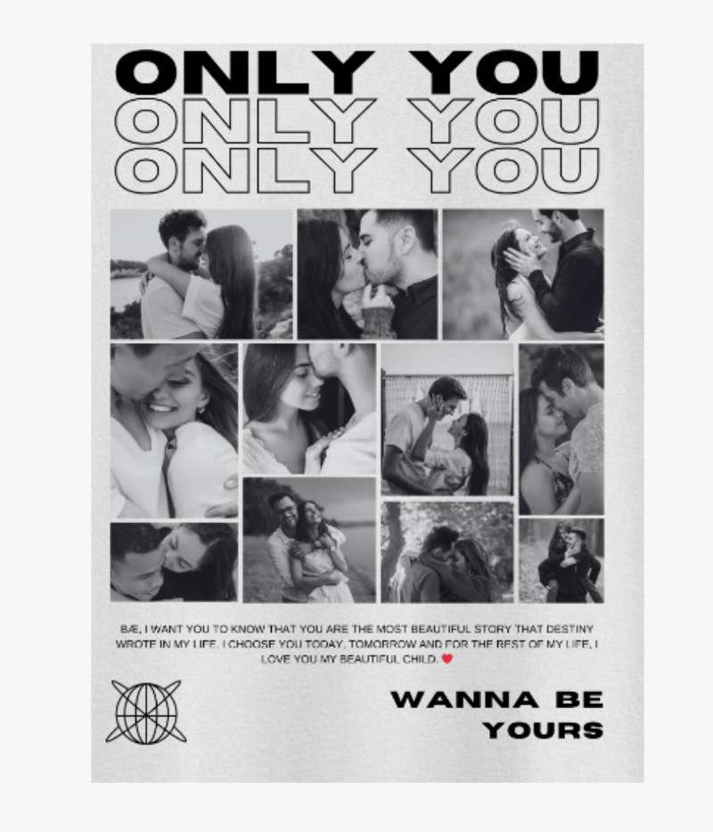 Sevgililere Özel Hatıra Tişörtü Only You