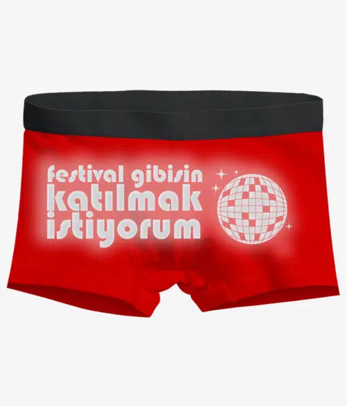 festival gibisin reflektor boxer on kirmizi