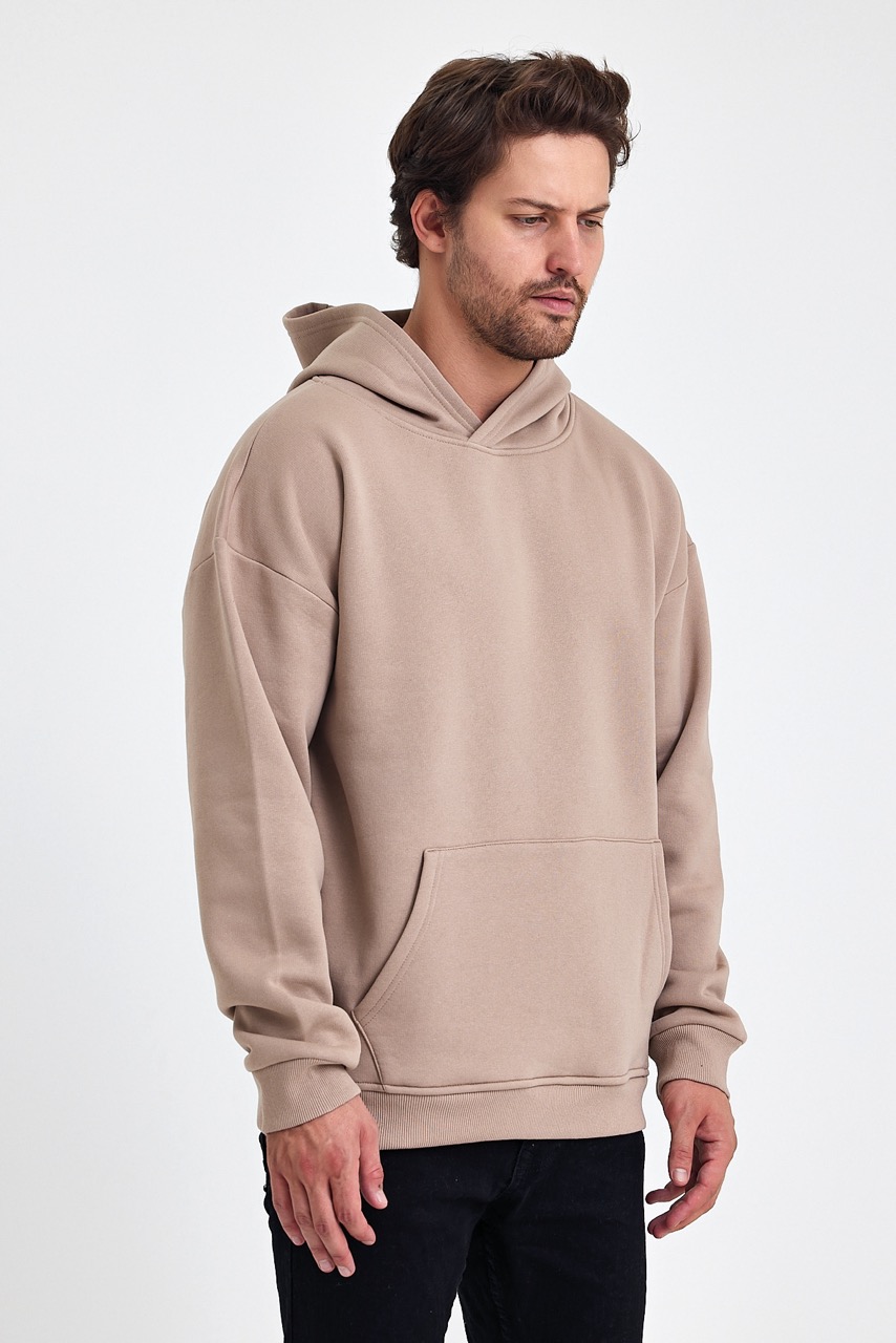 kapsonlu sweatshirt kahve erkek model5