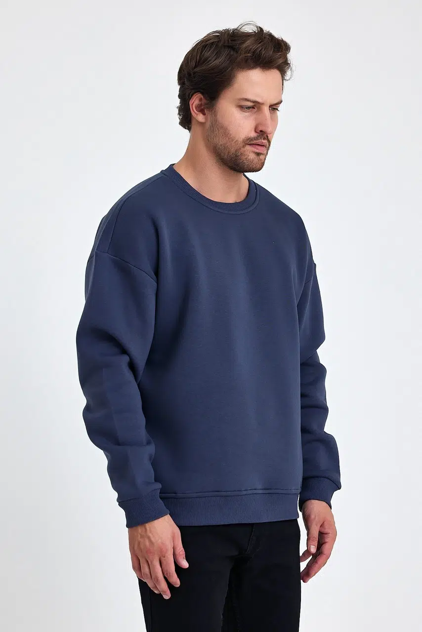 kapsonsuz oversize sweatshirt fume erkek model 4