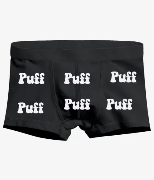 puff yazili boxer on siyah